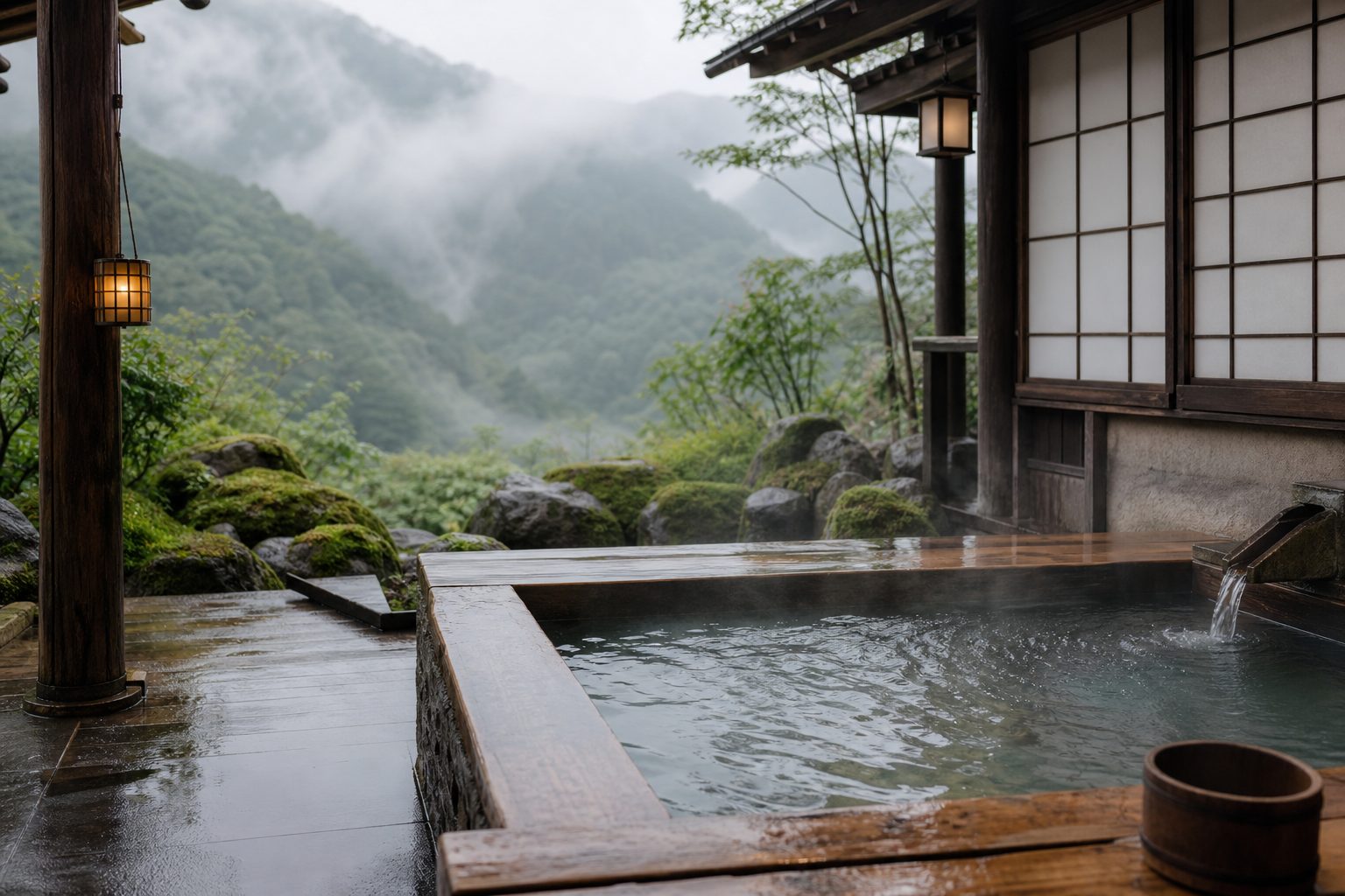 檜の浴槽