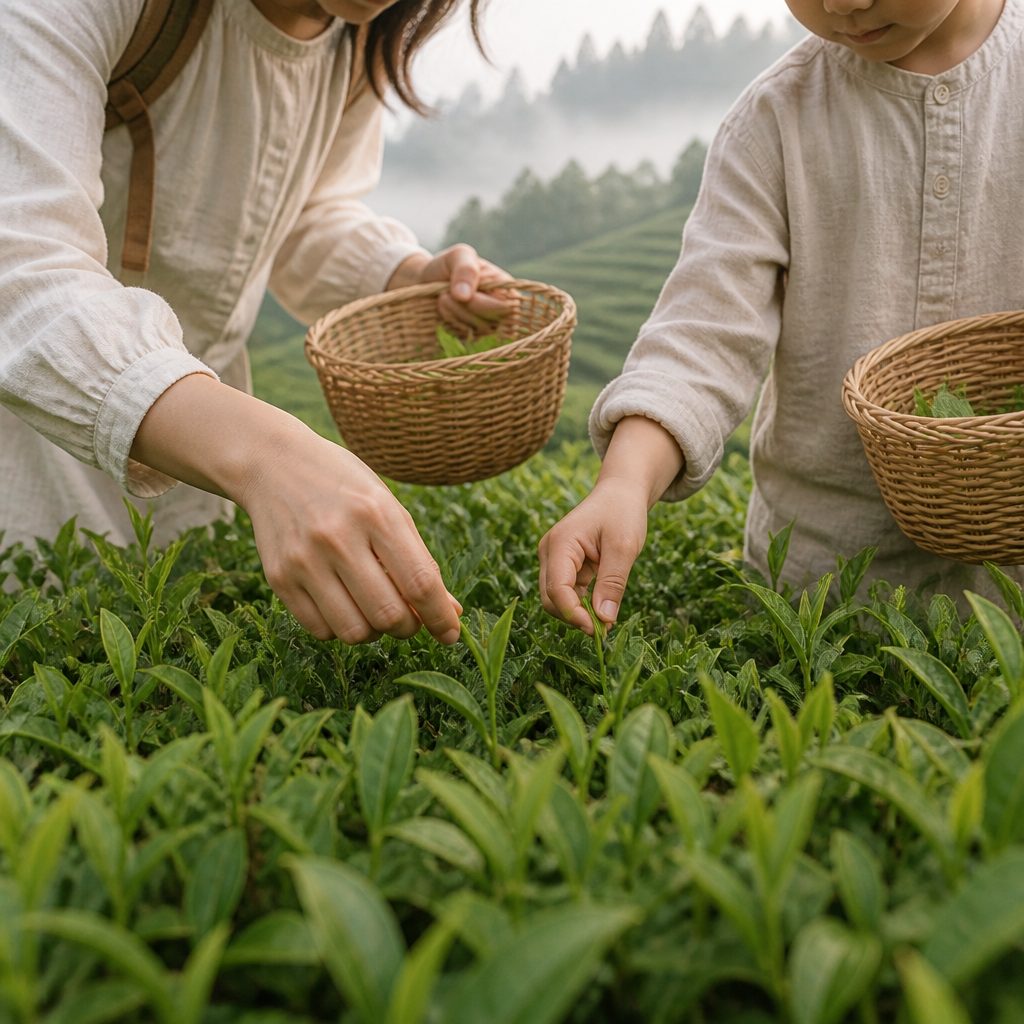 朝の茶碗と和菓子