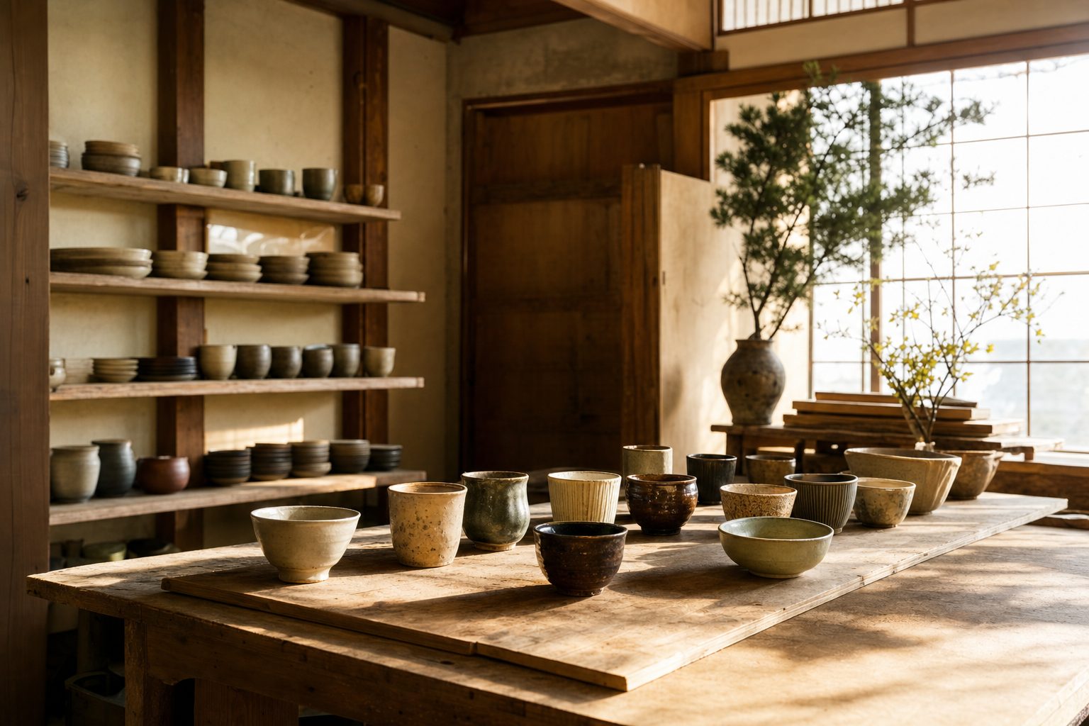 登り窯の炎